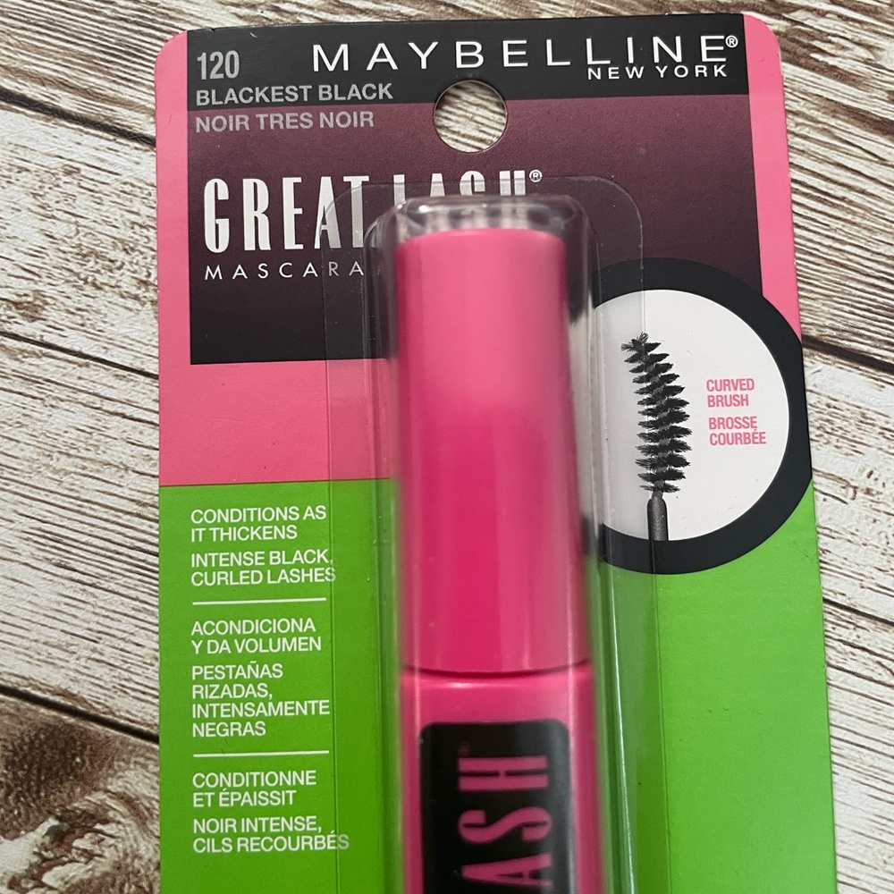🆕 RESERVED FB Maybelline Lash Curved Brush Mascara Blackest Black - Picture 9 of 14